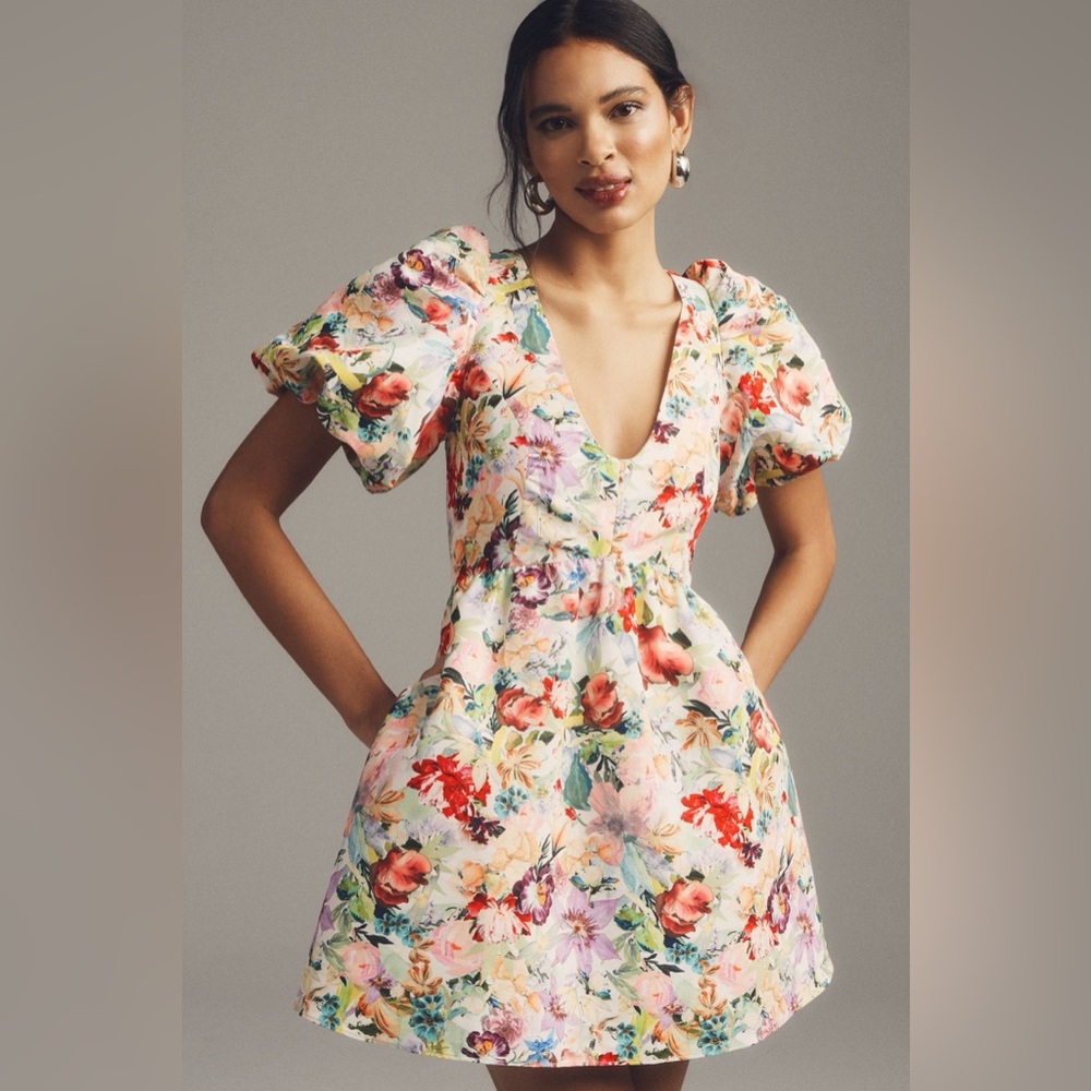 Sold Out Sachin + Babi Floral Babydoll Mini Dress from Anthropologie